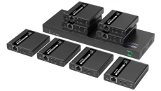 Extender HDMI 1x8 4K30Hz do 40m po skrętce Kat6 IR PoC