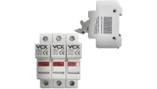 Podstawa bezpiecznikowa 3P 10x38 rozłącznik 1000V DC kontrolka podświetlana