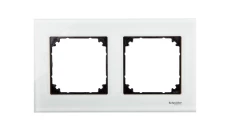 Merten M-Elegance Ramka podwójna szklana brylantowy biały MTN404219
