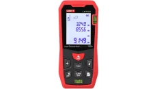 Dalmierz laserowy Uni-T pomiar: pojedynczy, ciągły, powierzchni, objętności, twierdzenie Pitagorasa LM-100A 100m