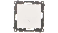 Simon 55 Łącznik schodowy (moduł) 10 AX, 250 V~, szybkozłącza Biały mat TW6.01/111