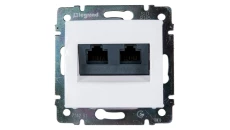 VALENA Gniazdo komputerowe podwójne RJ45 kat.5e UTP białe 774231
