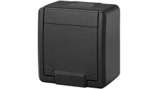 AQUANT 2K gniazdo natynkowe pojedyncze z uziemieniem 2P+Z IP55 antracytowy 5041-17