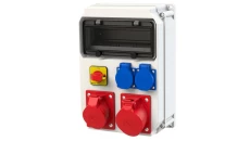 Rozdzielnica stacjonarna ECOLINE 32A/5P 16A/5P 2GS R.0-1 bez zabezpieczeń IP44 90EKO003