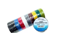 Taśma elektroizolacyjna PCW (zestaw 10 rolek 19mm x 20m x 0,13mm) mix kolorów