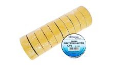 Taśma elektroizolacyjna PCW (zestaw 10 rolek 19mm x 20m x 0.13mm) żółta
