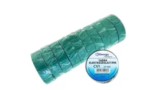 Taśma elektroizolacyjna PCW (zestaw 10 rolek 19mm x 20m x 0.13mm) zielona