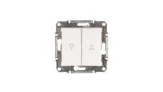 Sedna Przycisk żaluzjowy 2-biegunowy z blokadą elektryczną 10A biały SDN1300121