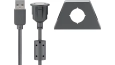 Przedłużacz USB 2.0 Hi-Speed z uchwytem montażowym, Czarny 95445