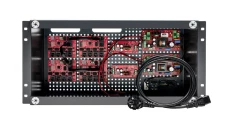 Zestaw buforowy do 17 kamer IP switch PoE 17P+1UP w obudowie rack ABOX-R5U0 (2x AKU 18Ah), zasilacz 144W (2x 72W)