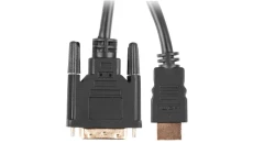 Kabel adapter HDMI - DVI-D(24+1) 1,8m czarny DUAL LINK 4K 30Hz /pozłacane styki/ LANBERG