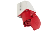 Gniazdo stałe 32A 4P 400V czerwone IP44 /mała obudowa/ 124-6k