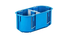 Puszka podtynkowa podwójna 60mm regips głęboka niebieska P2x60D 32092203