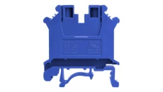 Złączka szynowa przelotowa niebieska śrubowa 10mm2 1P VDE UL 5736