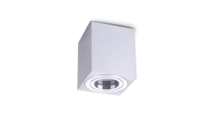Oprawa Natynkowa HALOGENOWA Wodoodporna Aluminiowa SPOT TUBA 95mm IP44 Chrom AQUARIUS SQUARE Kobi