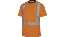 T-SHIRT OSTRZEGAWCZE Z BAWEŁNY I POLIESTRU