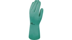 Rękawice z nitrylu flokowane dł. 33 cm gr. 040 mm kolor zielony rozmiar 7 MAIN VE801VE07