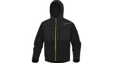 Kurtka Softshell z poliestru i elastanu kolor czarno-żółty rozmiar XXL HORT2NJXX