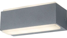 Kinkiet LED 7W 400lm 4000K/neutralna IP54 IK10 zewnętrzny aluminium + poliwęglan szary VILA 7W GRAY NW GXPS173