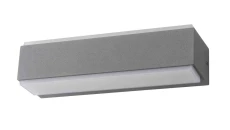 Kinkiet LED 16W 800lm 4000K/neutralna IP54 zewnętrzny aluminium + poliwęglan szary VILA 16W GRAY NW GXPS070
