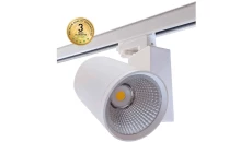 Projektor LED na szynę 20W 2100lm 4000K/neutralna IP20 z adapterem 3-fazowym biała SPOTEO TRACK W 20W 45 NW GXTR100