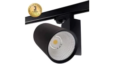 Projektor LED na szynę 40W 4100lm 3000K/ciepła IP20 z adapterem 3-fazowym czarna SPOTEO TRACK B 40W 45 WW GXTR111