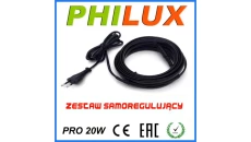 Kabel grzejny samoregulujący z wtyczką PRO 20W/m 3mb